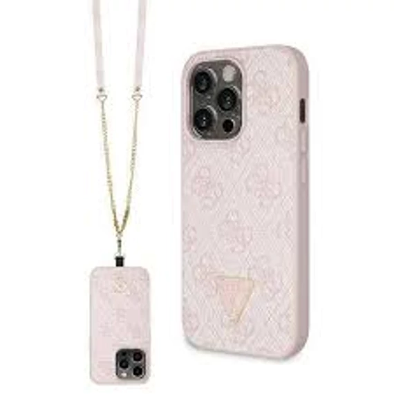 Guess tok + crossbody strap Pink Apple Iphone 15 Pro készülékhez GUHCP15LP4TDSCPP