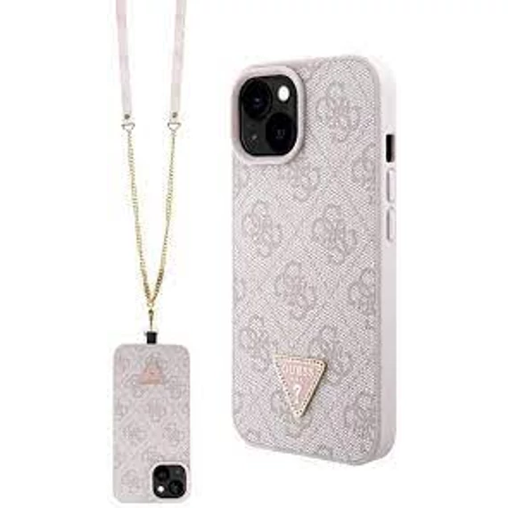 Guess tok + crossbody strap Pink Apple Iphone 15 készülékhez GUHCP15SP4TDSCPP