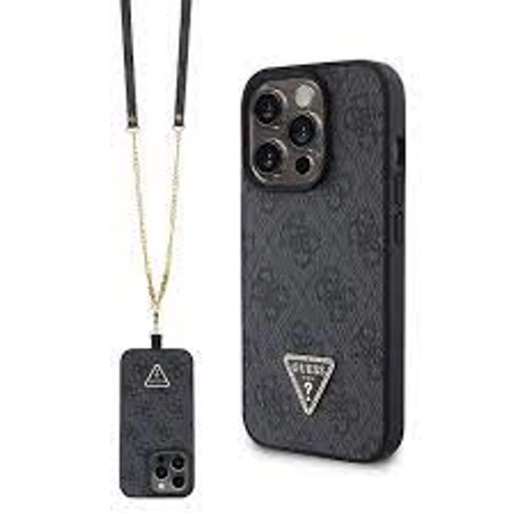Guess tok + crossbody strap Fekete Apple Iphone 15 Pro Max készülékhez GUHCP15XP4TDSCPK
