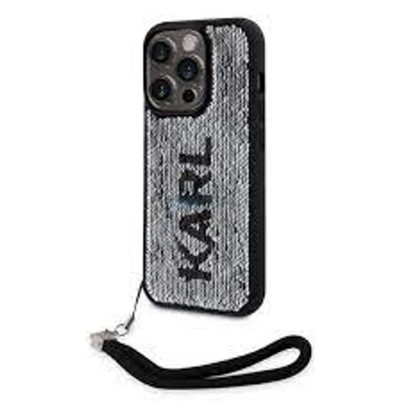 Karl Lagerfeld tok ezüst KLHCP13LPSQRKS Apple Iphone 13 Pro készülékhez
