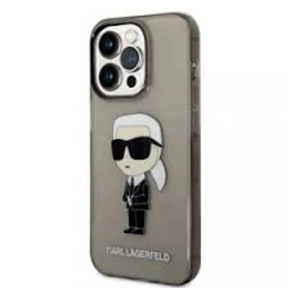 Karl Lagerfeld tok fekete KLHCP14LHNIKTCK Iphone 14 Pro készülékhez