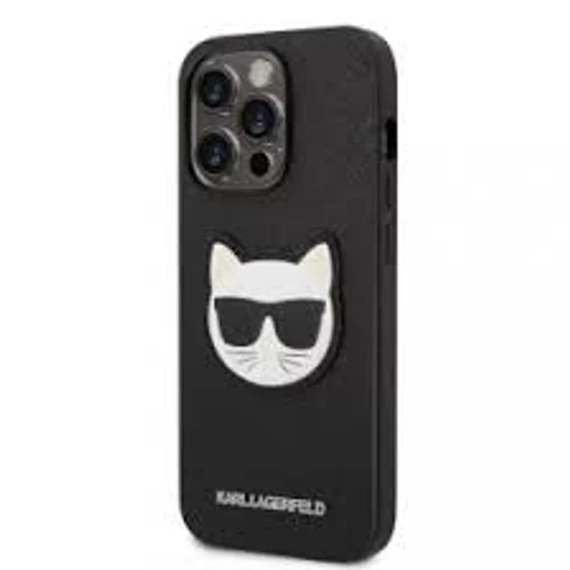Karl Lagerfeld tok fekete KLHCP14LSAPCHK Apple iPhone 14 Pro készülékhez