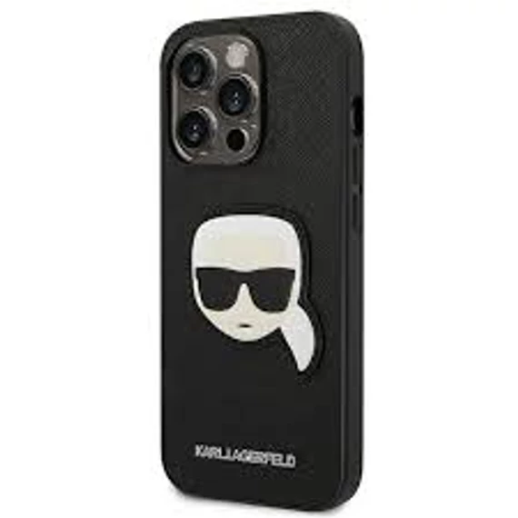 Karl Lagerfeld tok fekete KLHCP14LSAPKHK Apple iPhone 14 Pro készülékhez