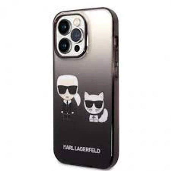 Karl Lagerfeld tok fekete KLHCP14LTGKCK Apple iPhone 14 Pro készülékhez