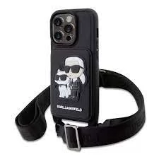 Karl Lagerfeld tok fekete Apple Iphone 14 Pro készülékhez KLHCP14LCSAKCPMK