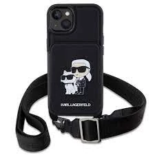 Karl Lagerfeld tok fekete Apple Iphone 14 készülékhez készülékhez KLHCP14SCSAKCPMK